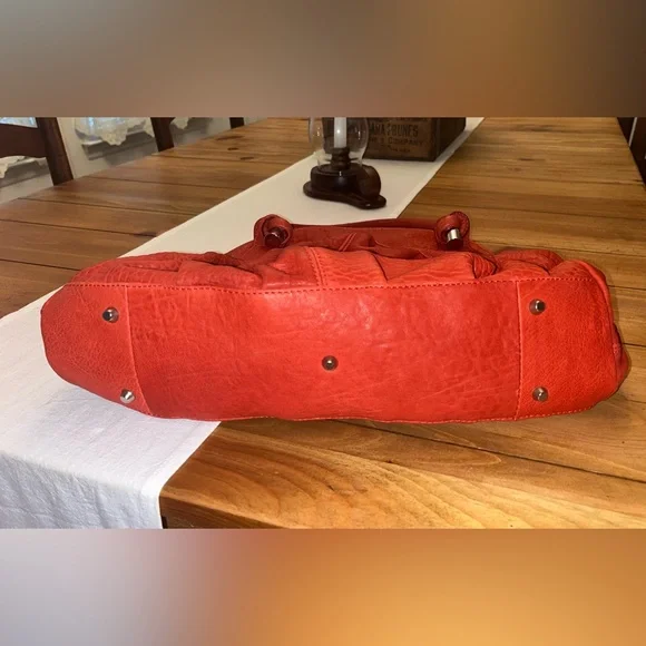 NWOT Sundance "Raleigh" Red Leather Satchel/Shoulder Bag - Picture 5 of 11